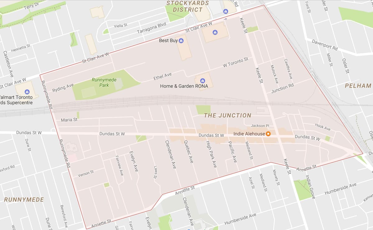 Térkép A Csomópont szomszédságában Toronto