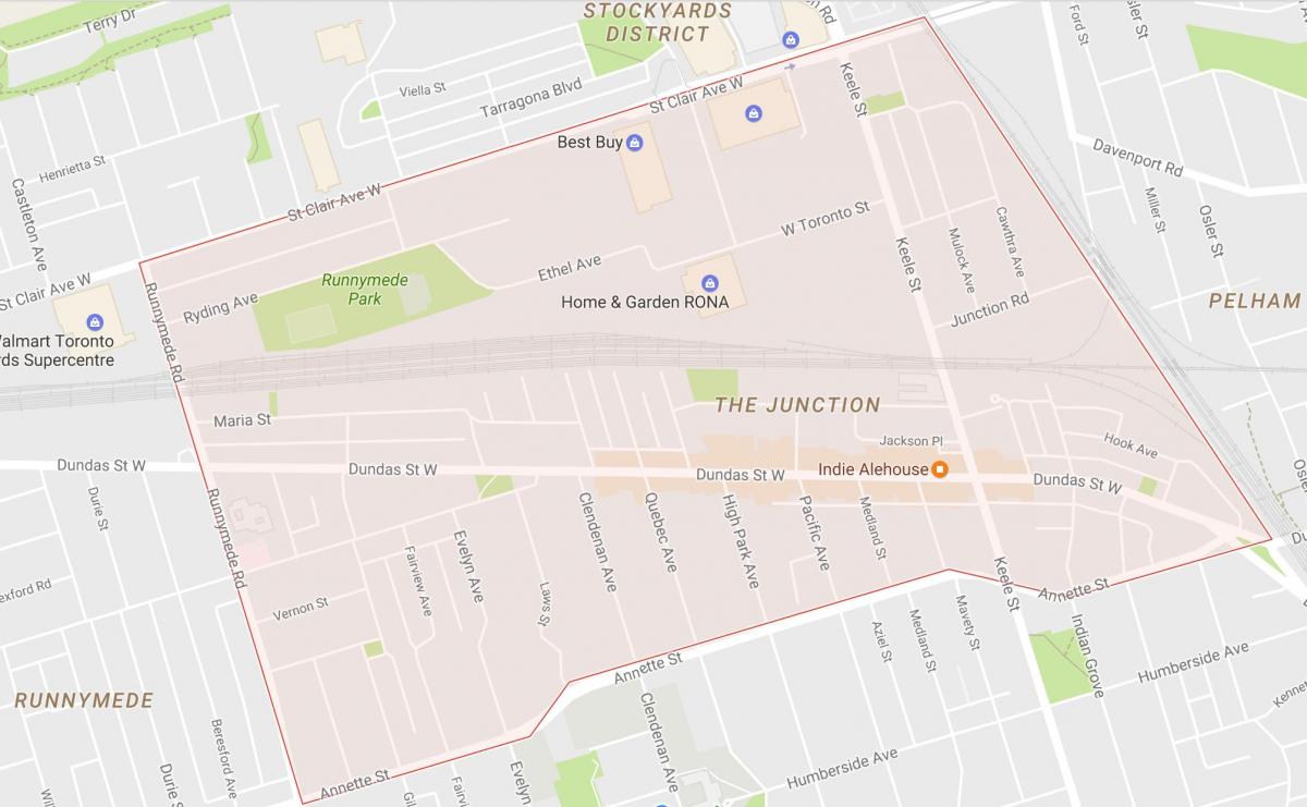 Térkép A Csomópont szomszédságában Toronto