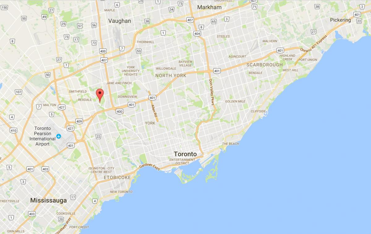 Térkép A Elms kerületi Toronto