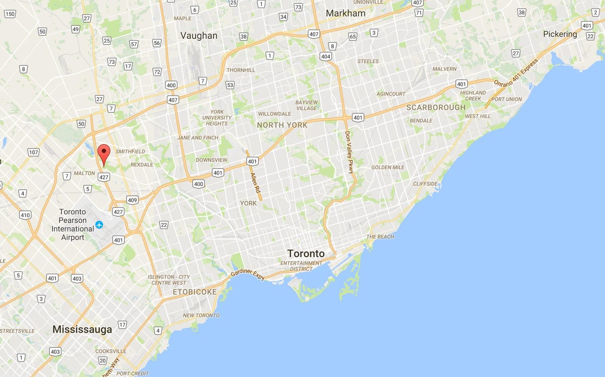 Térkép Környéken kerületi Toronto