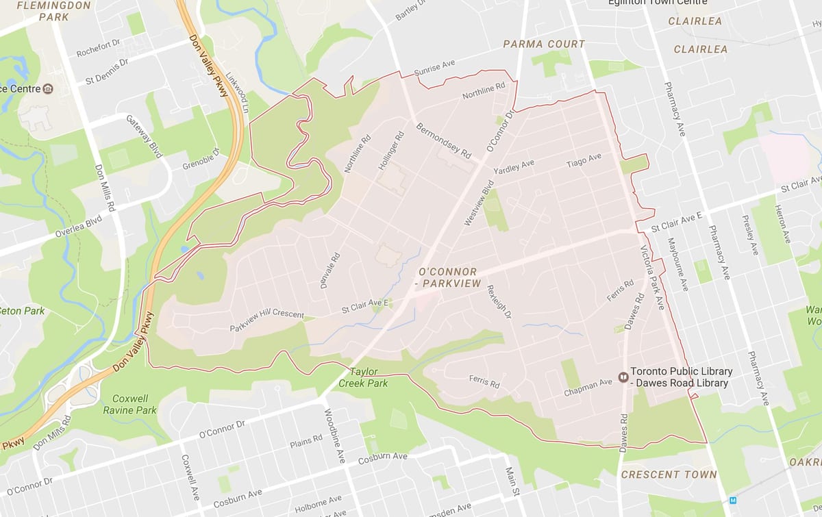 Térkép A Kantárt Út szomszédságában Toronto