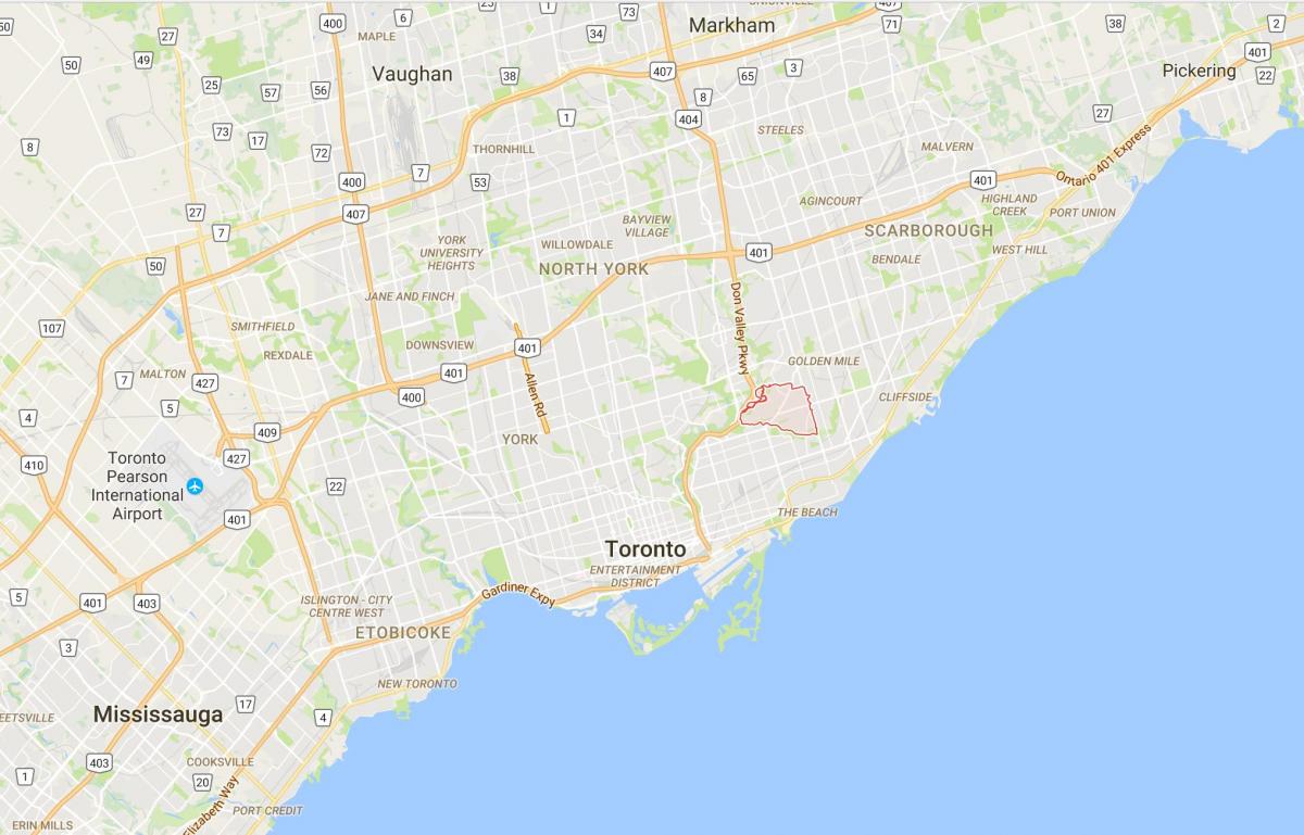 Térkép A Kantárt Út kerület Toronto