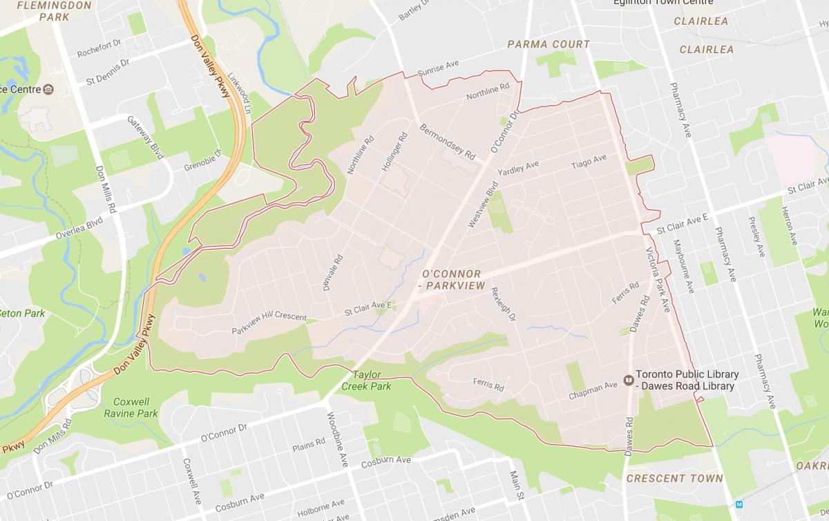 Térkép A Kantárt Út szomszédságában Toronto
