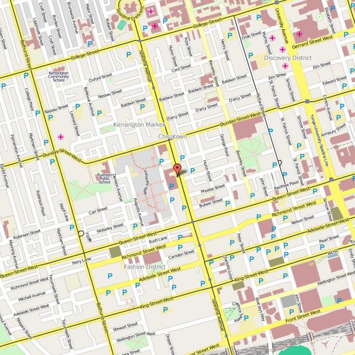 Térkép Chinatown-Toronto