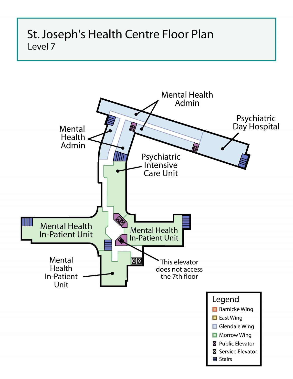 Térkép St. Joseph ' s Egészségügyi központ Toronto szintje 7