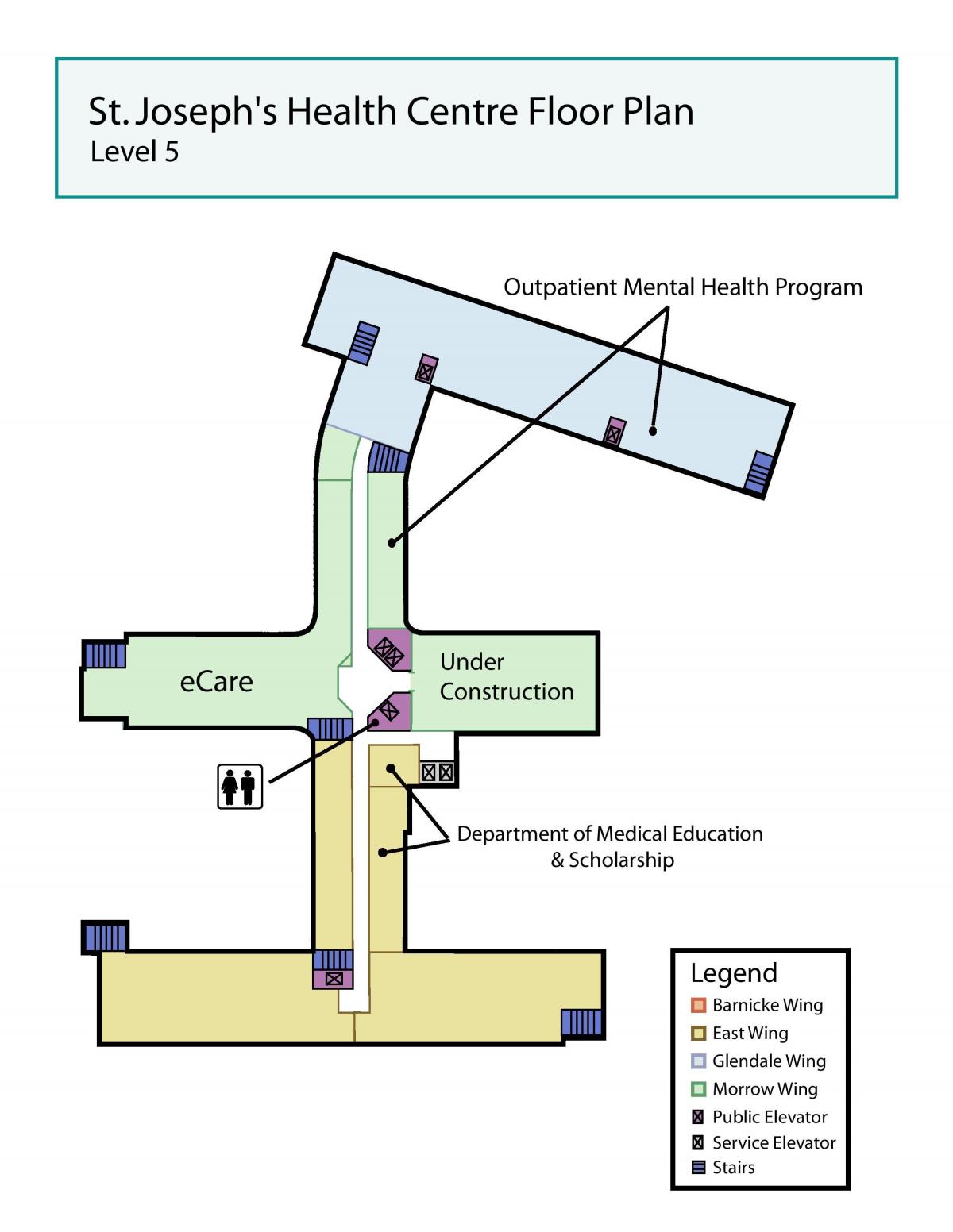 Térkép St. Joseph ' s Egészségügyi központ Toronto szint 5