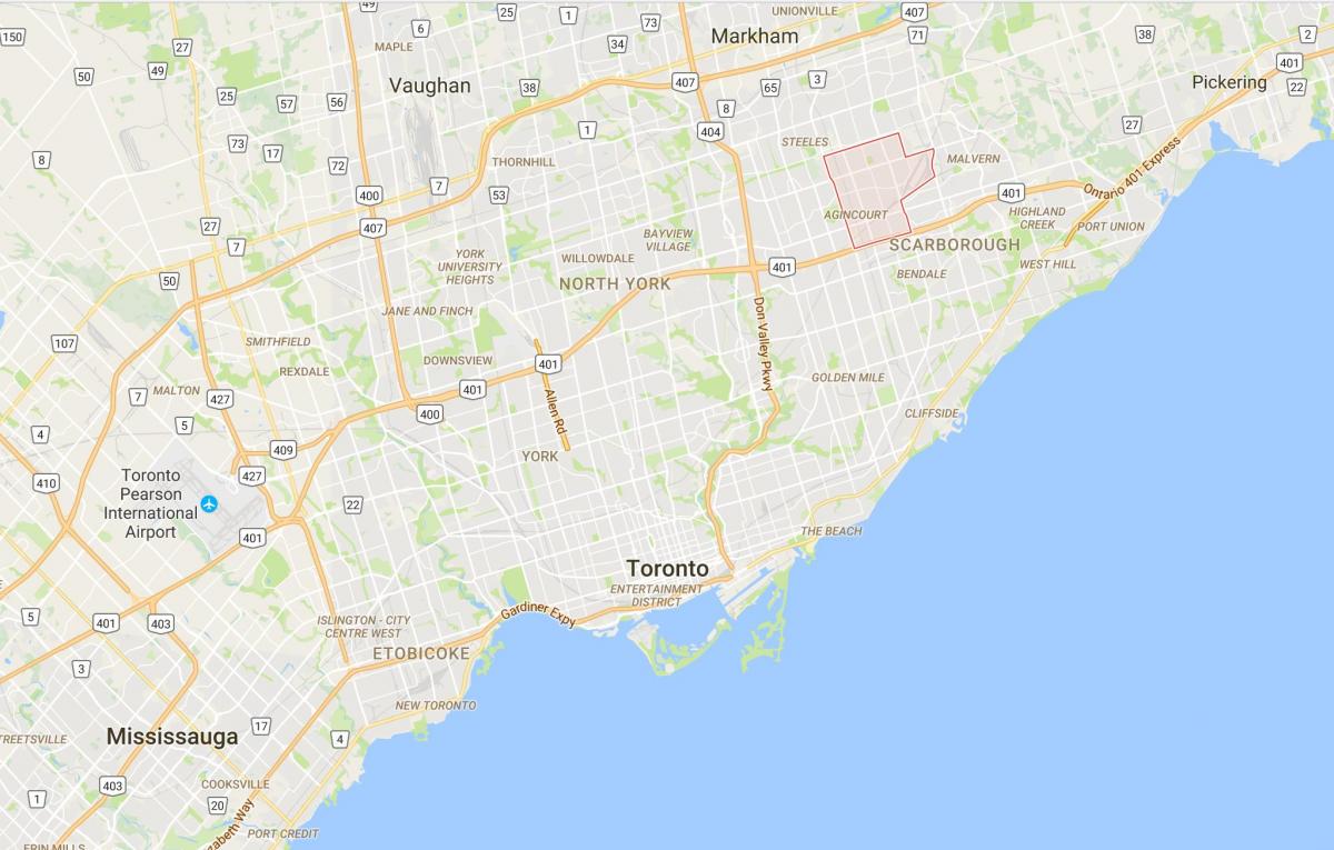 Térkép az Agincourt-i kerületi Toronto