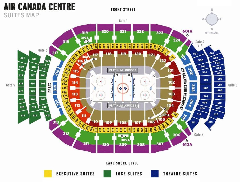 Térkép Air Canada Centre suites - ACC