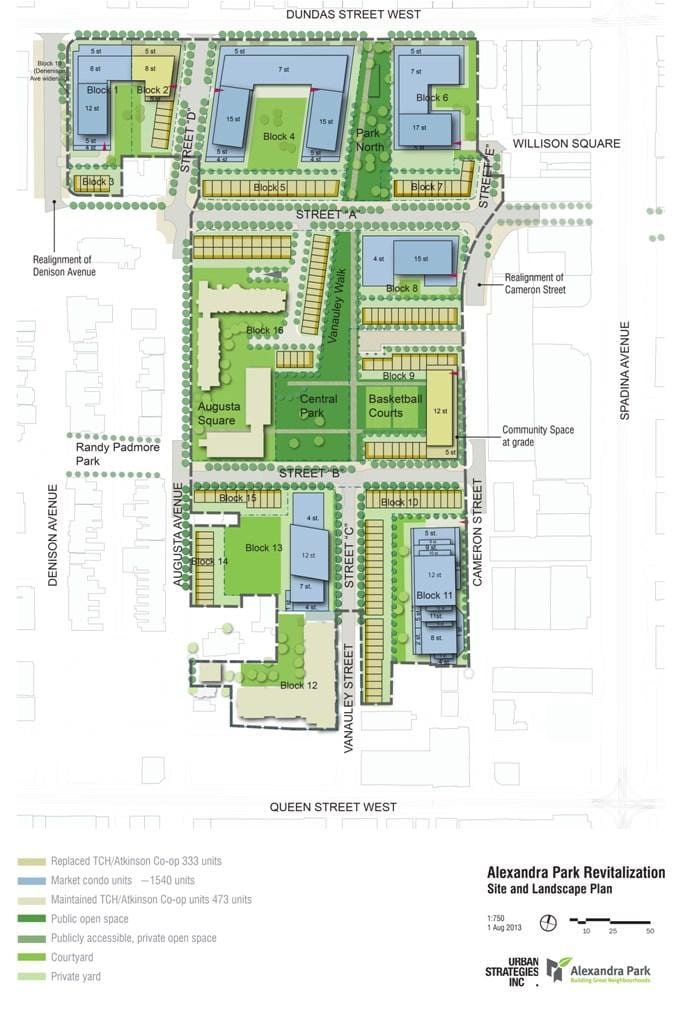 Térkép Alexandra park revitalizációja Toronto