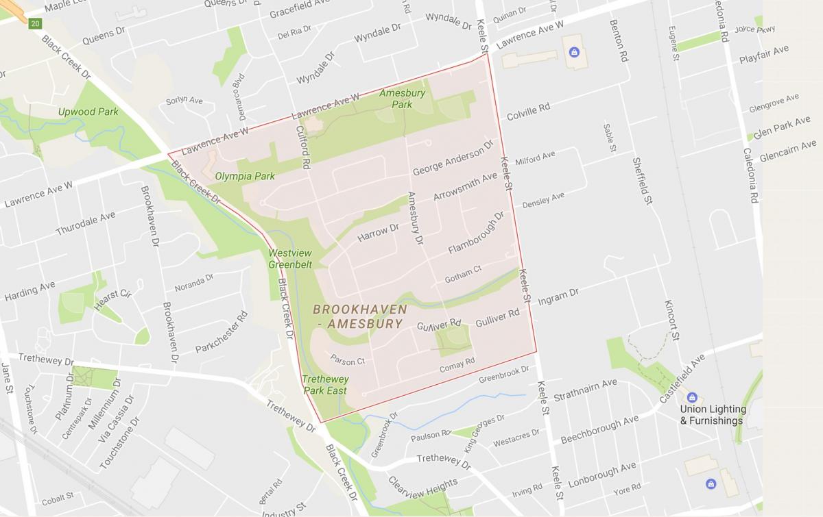 Térkép Amesbury környéken Toronto