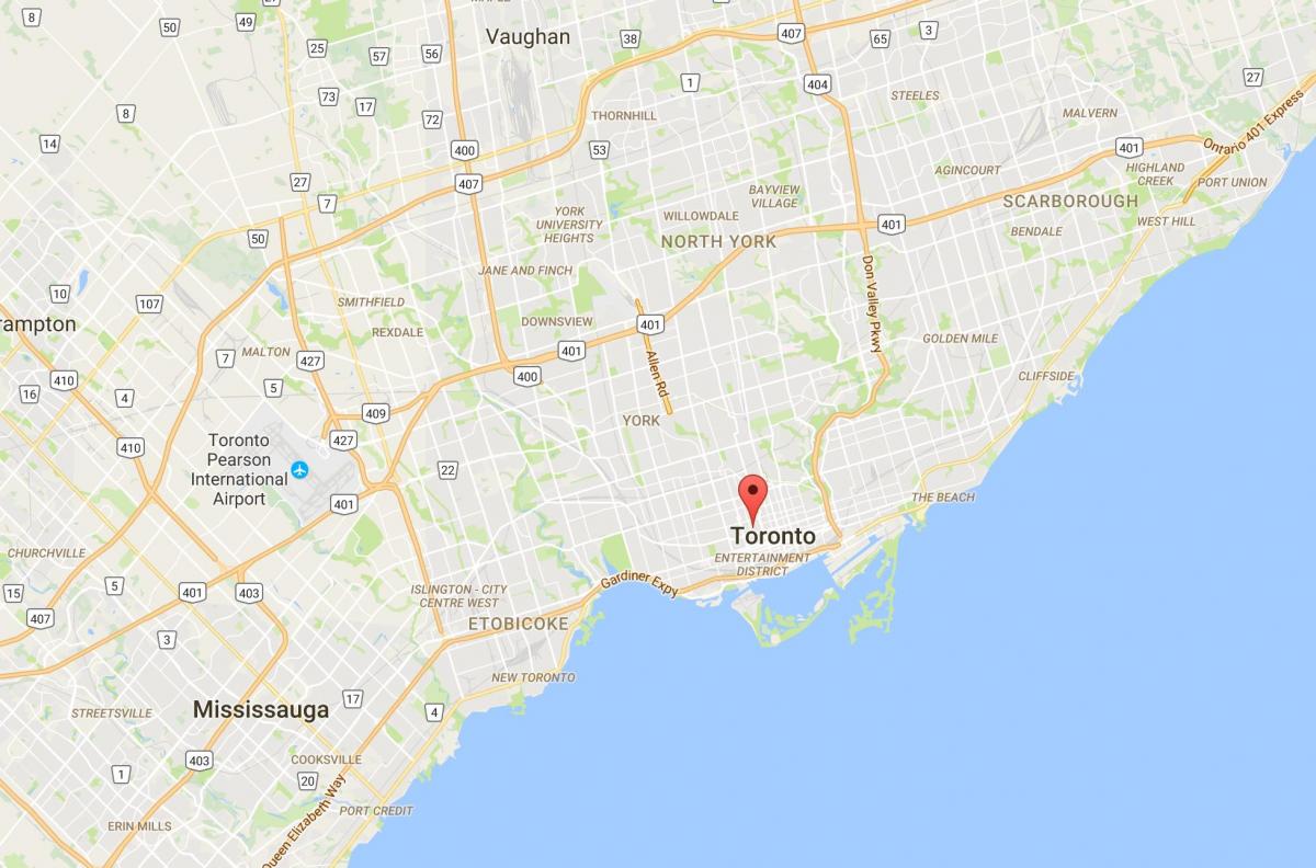 Térkép Baldwin Falu kerületi Toronto