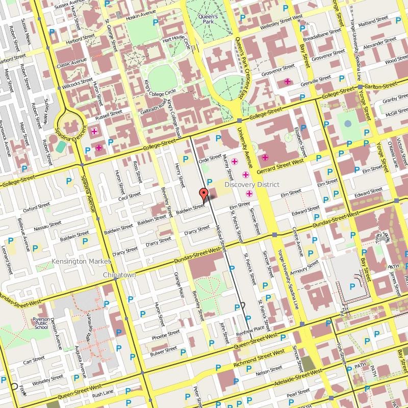 Térkép Baldwin Falu Toronto