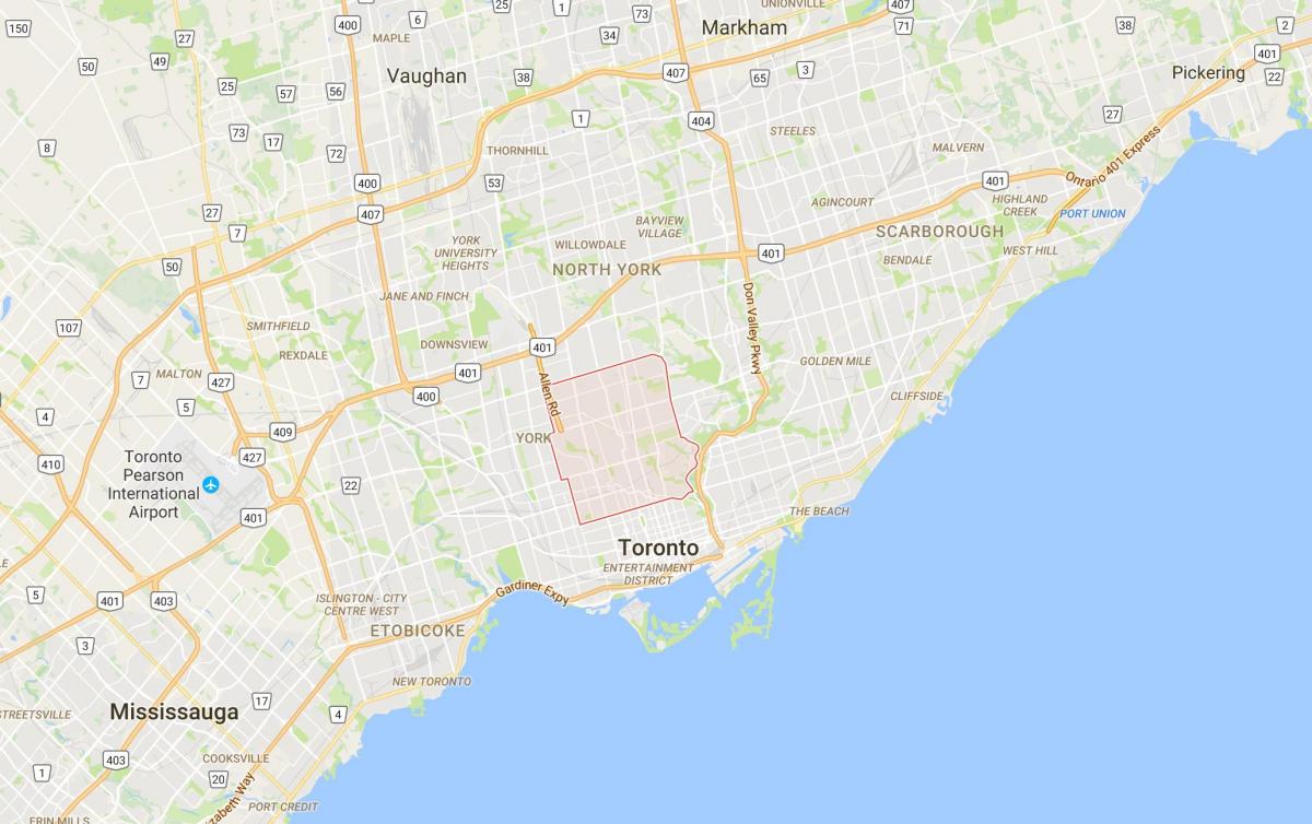 Térkép Belvárosi kerületi Toronto