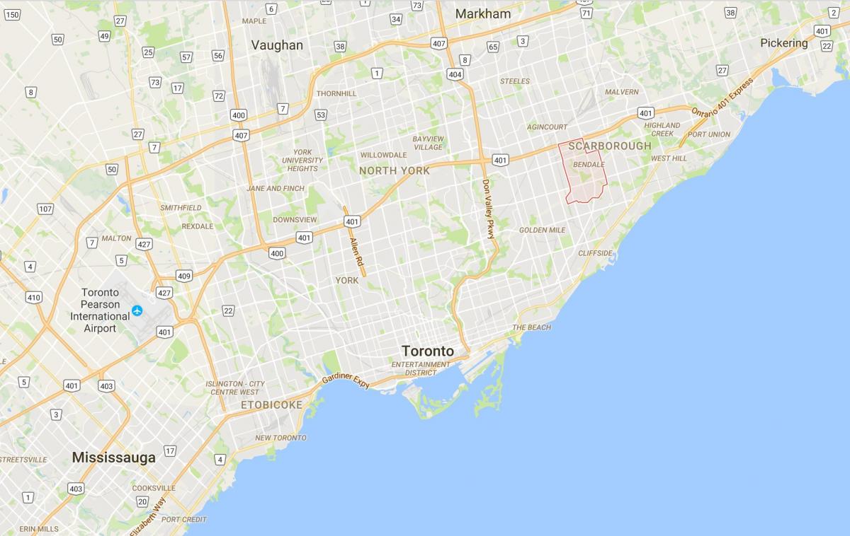 Térkép Bendale kerületi Toronto