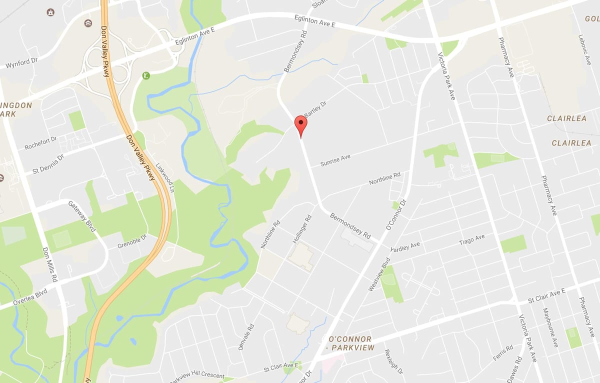 Térkép Bermondsey környéken Toronto