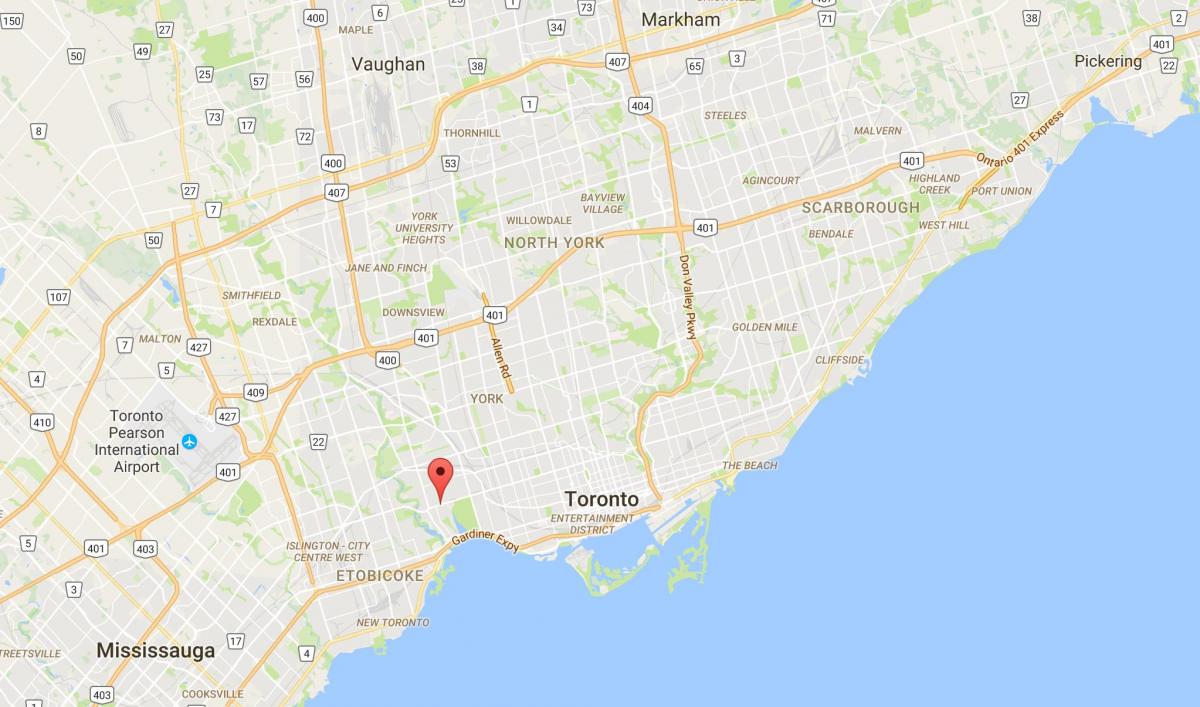 Térkép Bloor West Village-ben kerületi Toronto