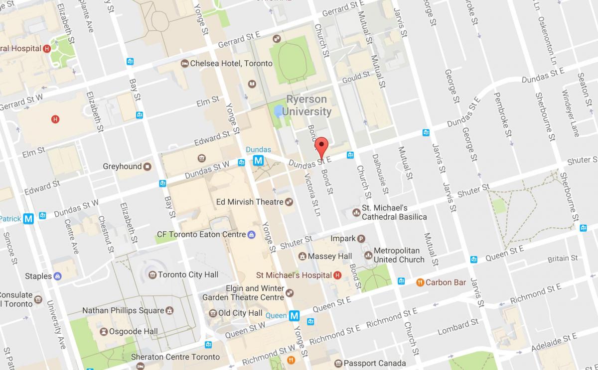 Térkép Bond street, Toronto