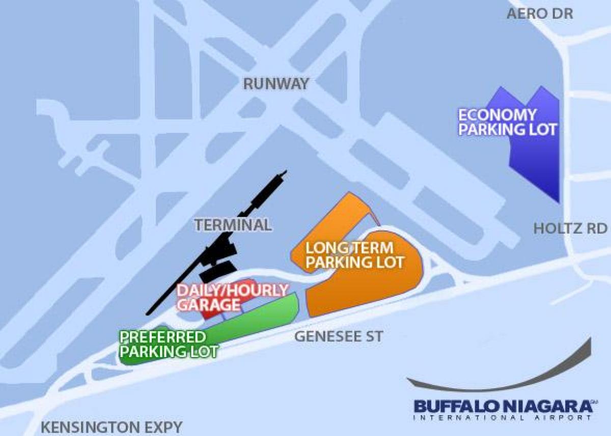 Térkép Buffalo Niagara reptéri parkolás