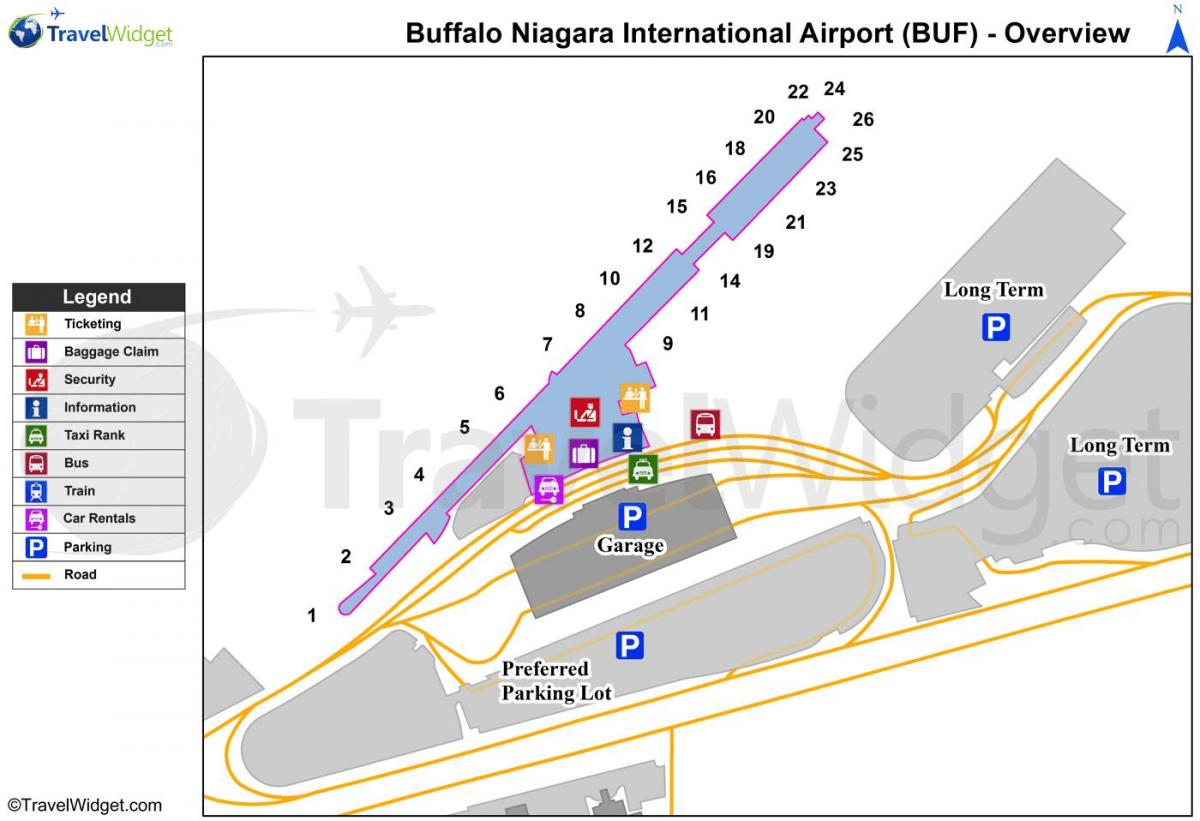Térkép Buffalo Niagara repülőtér
