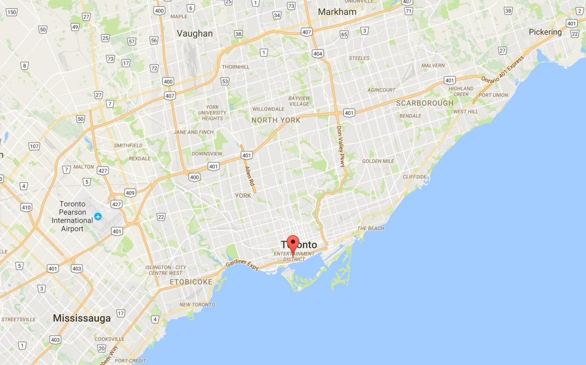 Térkép CityPlace kerületi Toronto