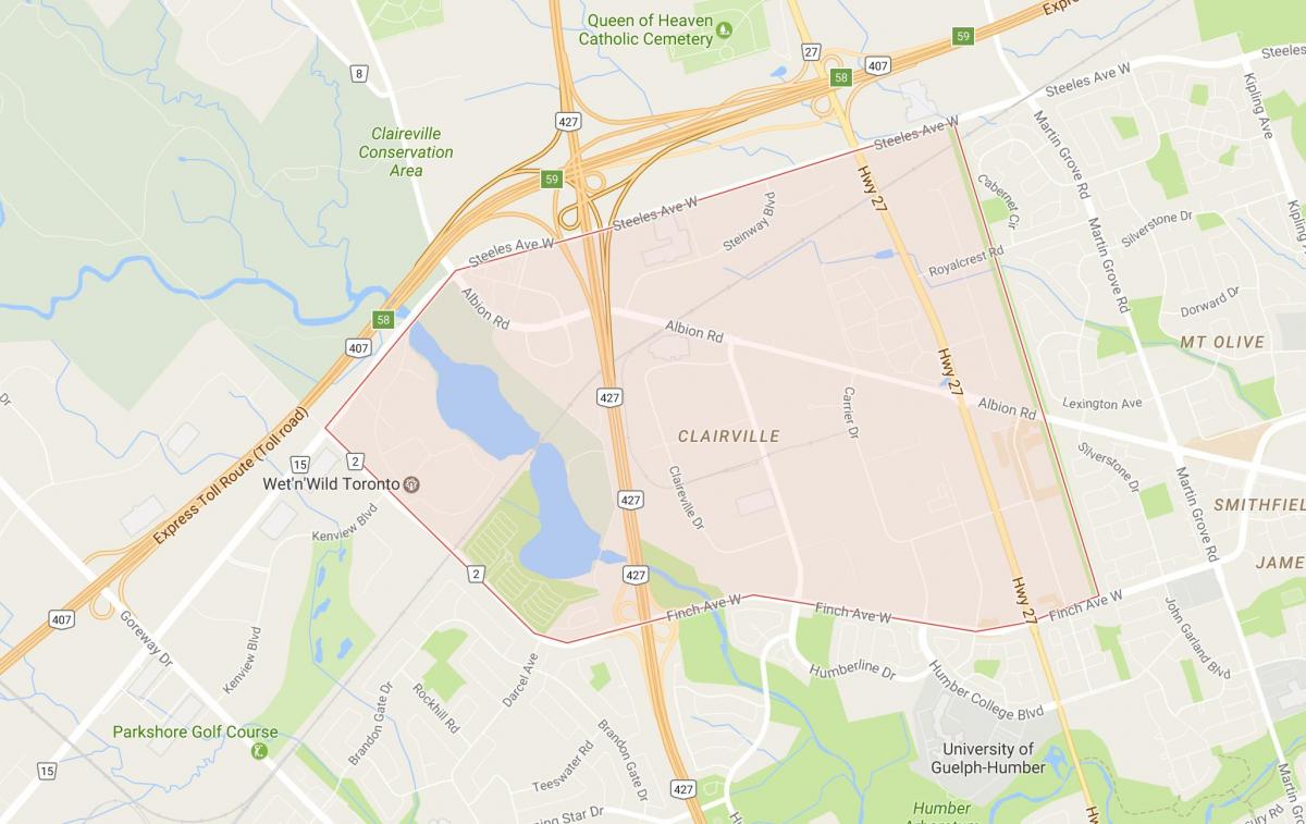 Térkép Clairville környéken Toronto