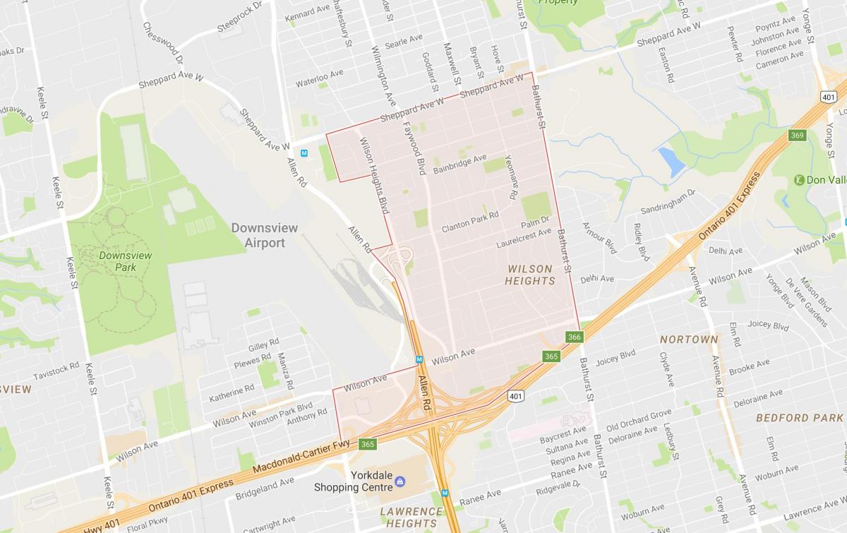 Térkép Clanton Park szomszédságában, Toronto