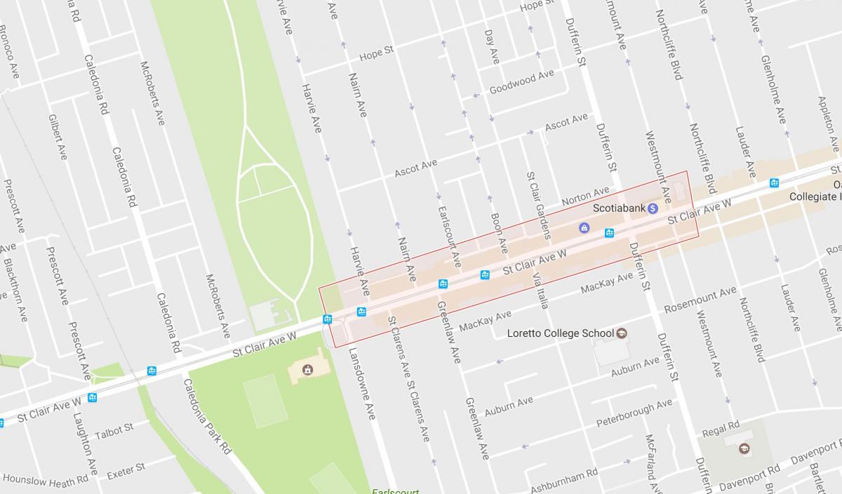 Térkép Corso Italia környéken Toronto