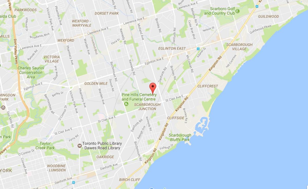 Térkép Danforth road Toronto