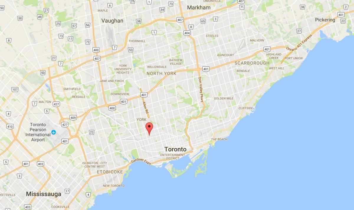 Térkép Davenport kerületi Toronto