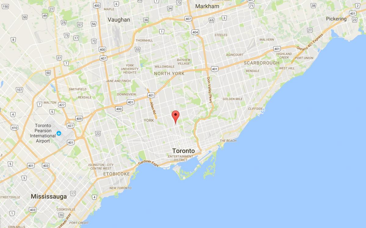Térkép Deer Park Toronto kerület