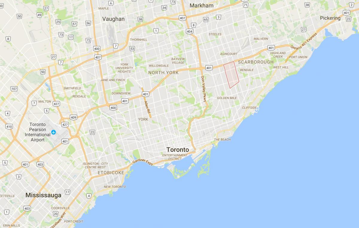 Térkép Dorset Park Toronto kerület