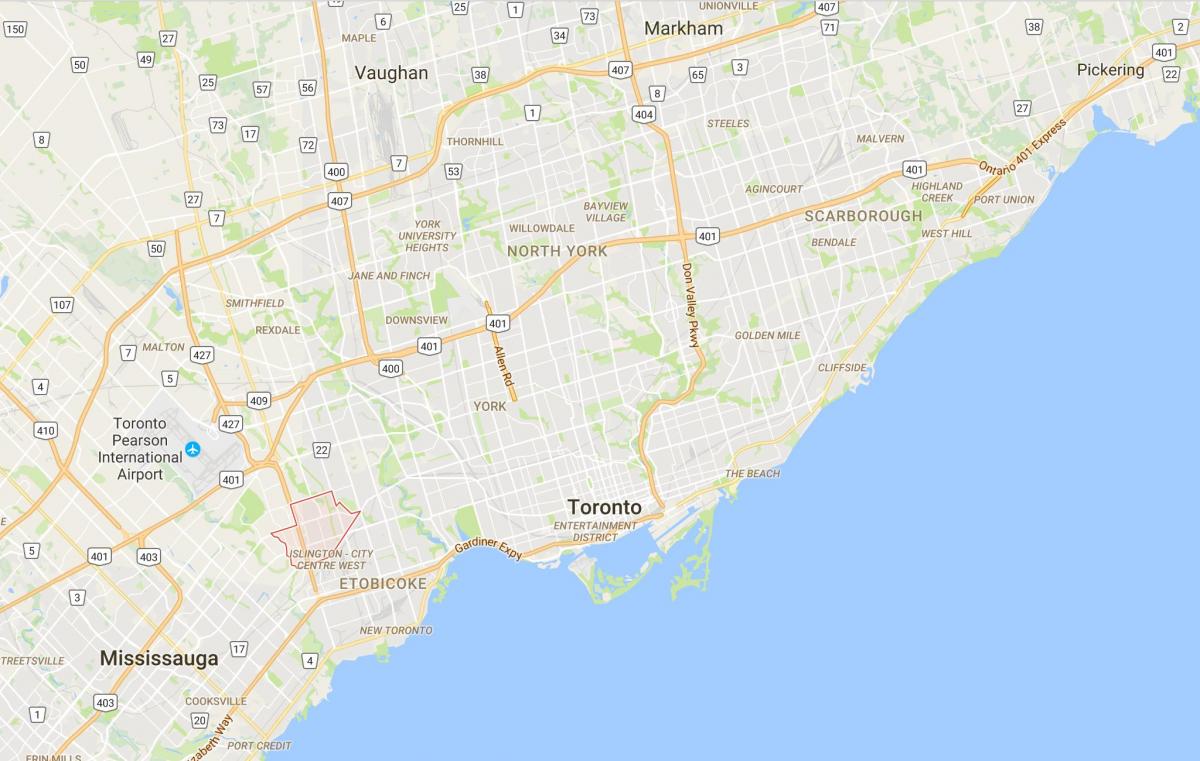 Térkép Eatonville kerületi Toronto