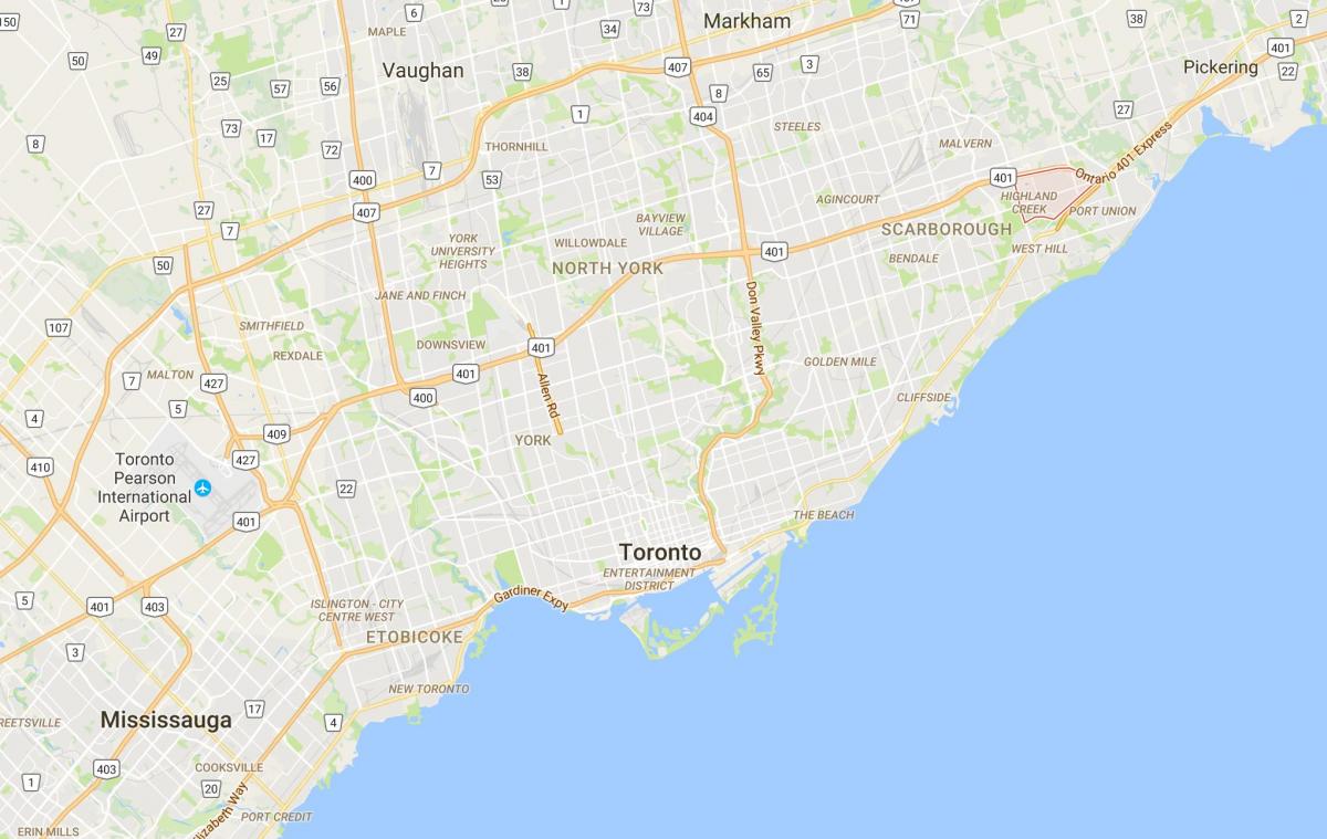 Térkép Highland Creek kerületi Toronto