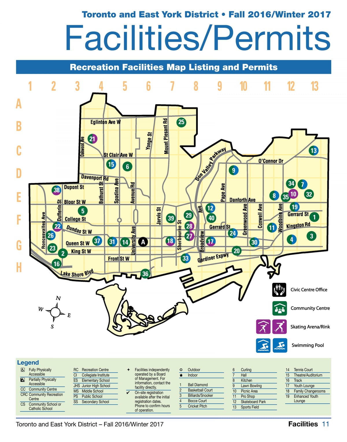 Térkép felszereltség kikapcsolódás Toronto