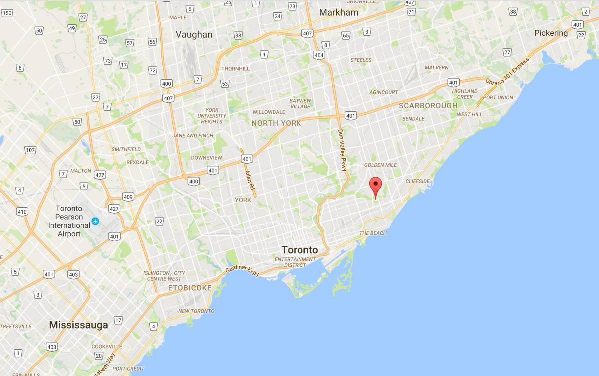 Térkép Félhold Város kerületi Toronto
