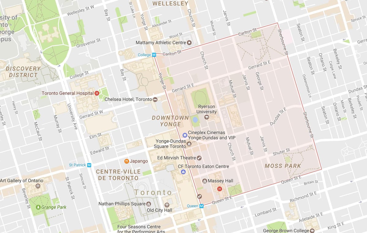 Térkép Kert Kerületi Toronto City