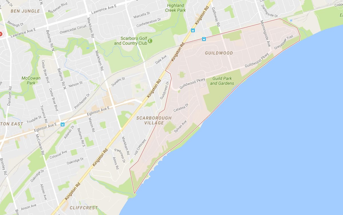 Térkép Guildwood környéken Toronto