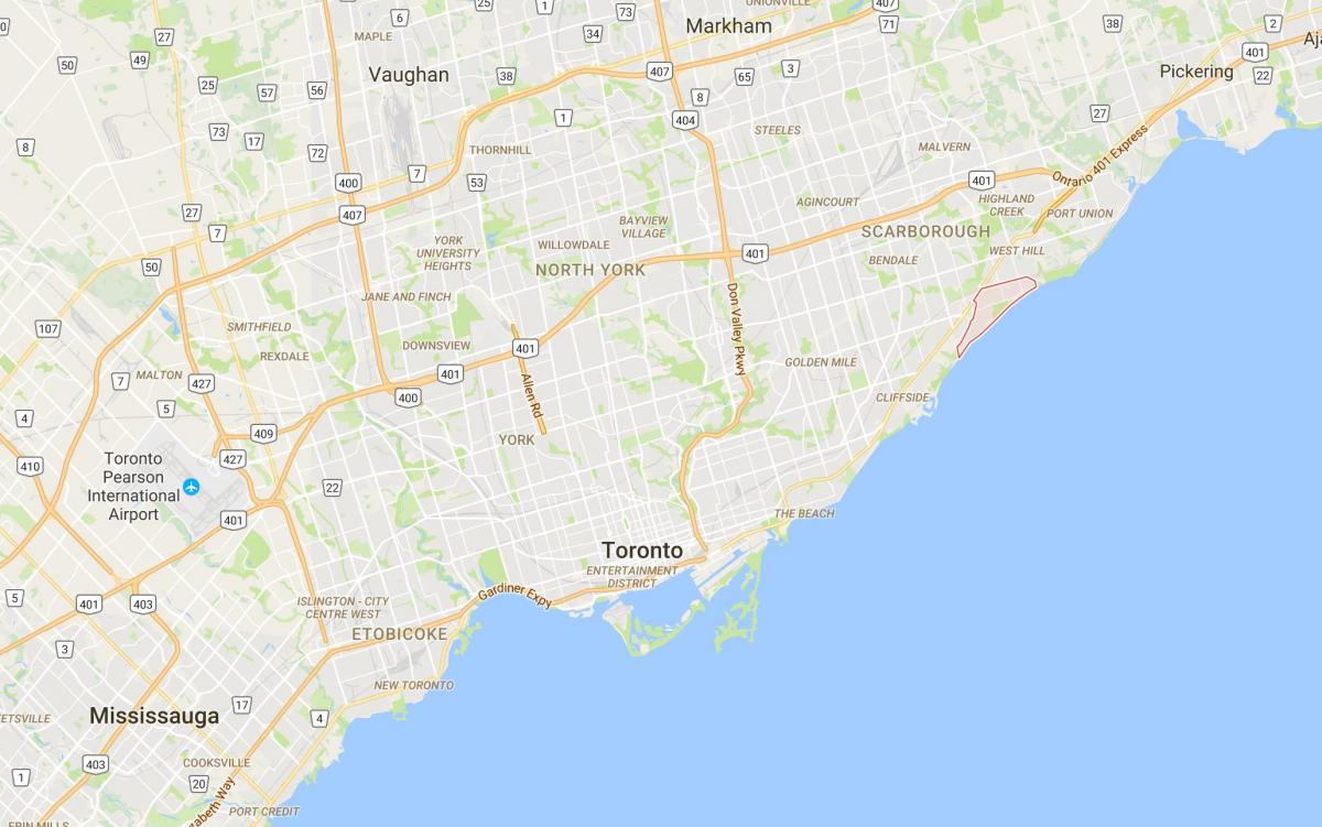 Térkép Guildwood kerületi Toronto