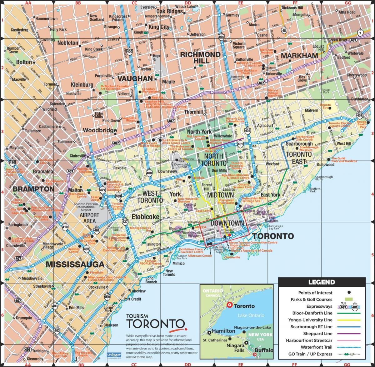 Térkép Gyorsforgalmi Toronto