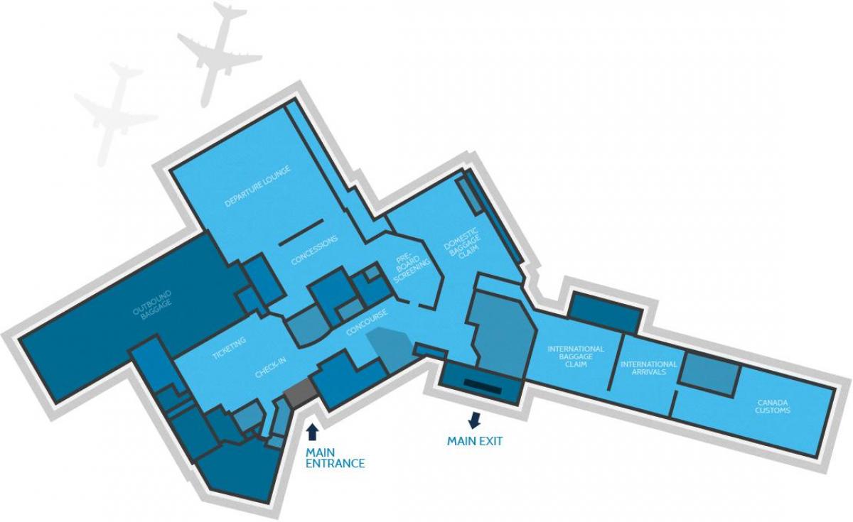 Térkép Hamilton repülőtér terminál