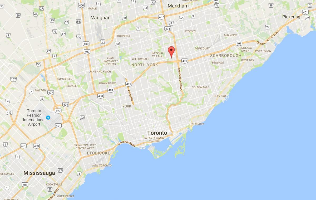 Térkép Henry Farm kerületi Toronto
