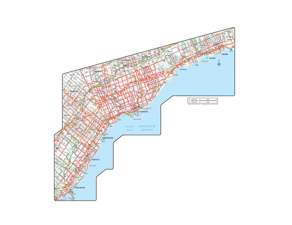 Térkép hivatalos Út Ontario