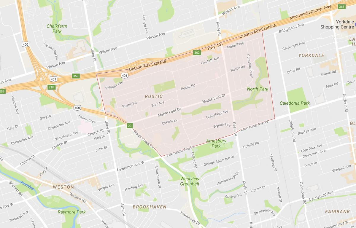 Térkép Juhar Leafneighbourhood Toronto