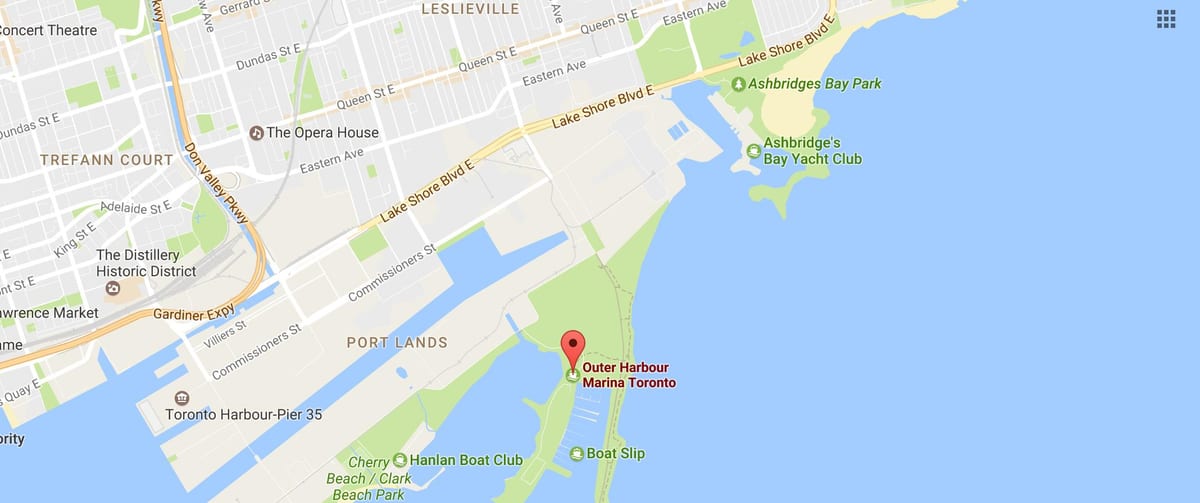 Térkép Külső harbour marina Toronto