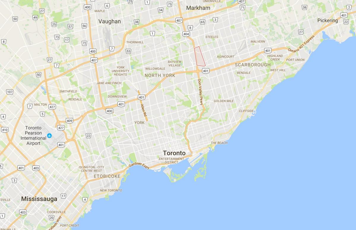 Térkép Kellemes Kilátás kerületi Toronto