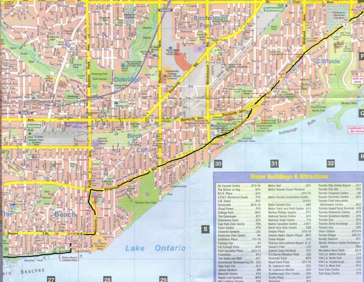 Térkép Kingston road Ontarion