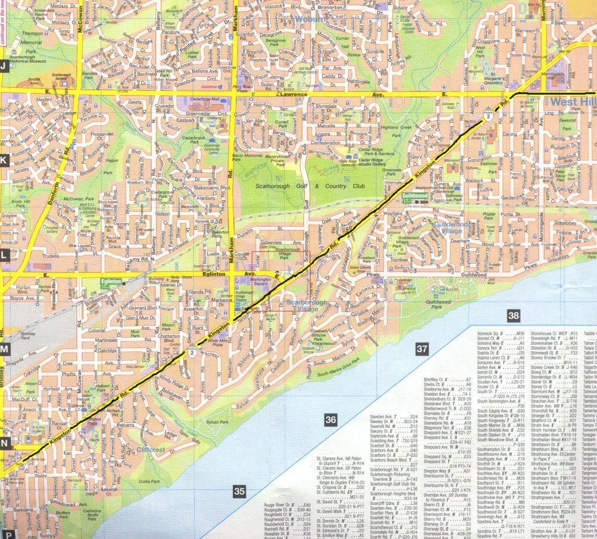 Térkép Kingston road Toronto