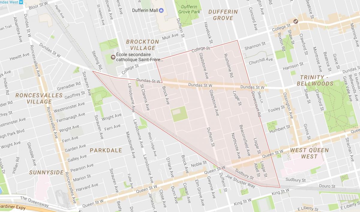 Térkép Kis Portugália környéken Toronto