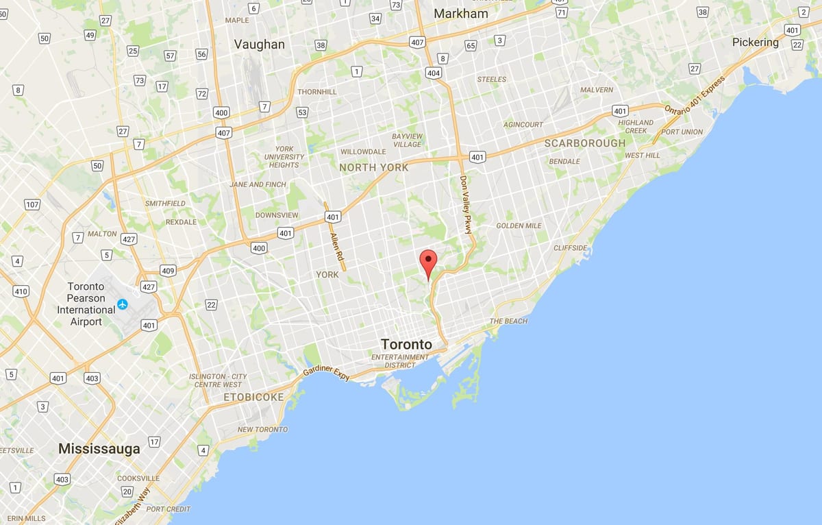 Térkép Kormányzó Híd kerületi Toronto