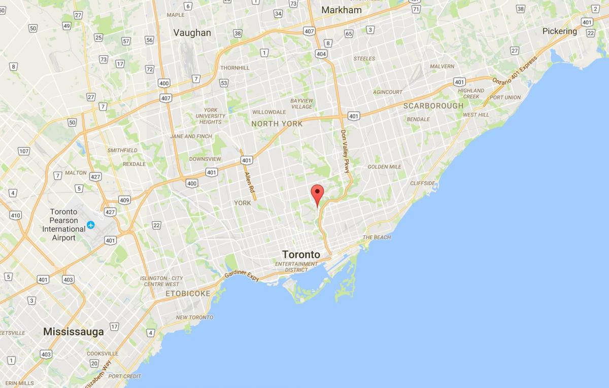 Térkép Kormányzó Híd kerületi Toronto
